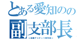 とある愛知のの副支部長（☆全国デコチャリ青年団☆）