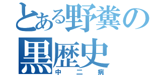 とある野糞の黒歴史（中二病）