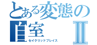 とある変態の自室Ⅱ（セイクリッドプレイス）