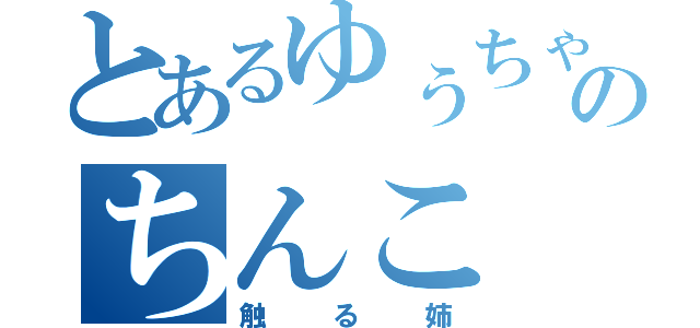 とあるゆぅちゃのちんこ（触る姉）