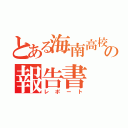 とある海南高校の報告書（レポート）