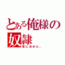 とある俺様の奴隷（君に決めた。）