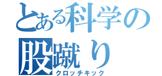 とある科学の股蹴り（クロッチキック）