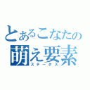 とあるこなたの萌え要素（ステータス）