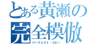 とある黄瀬の完全模倣（パーフェクト・コピー）