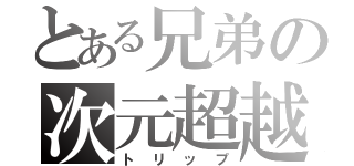 とある兄弟の次元超越（トリップ）