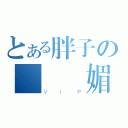 とある胖子の   媚登峰（ＶＩＰ）