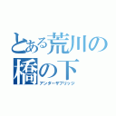 とある荒川の橋の下（アンダーザブリッジ）