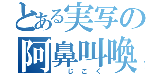 とある実写の阿鼻叫喚（　じごく）