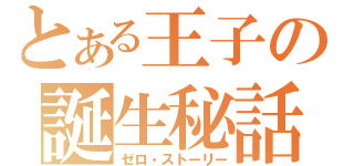 とある王子の誕生秘話（ゼロ・ストーリー）