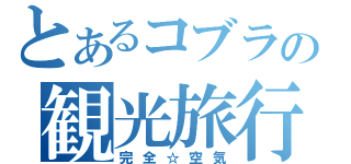 とあるコブラの観光旅行（完全☆空気）