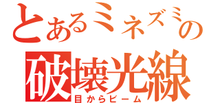 とあるミネズミの破壊光線（目からビーム）