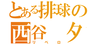 とある排球の西谷　夕（リベロ）