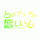 とあるソフト部の優しい心の持ち主（ことうさん♡）