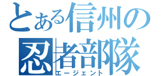 とある信州の忍者部隊（エージェント）