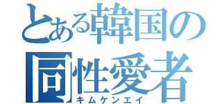 とある韓国の同性愛者（キムケンエイ）
