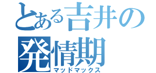 とある吉井の発情期（マッドマックス）