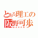 とある理工の阪野可歩（ばんのかほ）