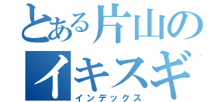 とある片山のイキスギ目録（インデックス）