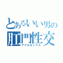 とあるいい男の肛門性交（アナルセックス）