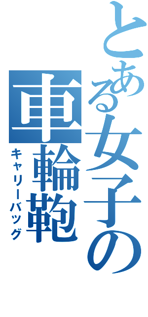 とある女子の車輪鞄（キャリーバッグ）