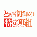 とある制御の特定班組（スペシフィック）