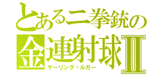 とあるニ拳銃の金連射球ゴールドルガーⅡ（ゲーリング・ルガー）