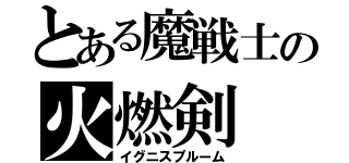 とある魔戦士の火燃剣（イグニスプルーム）