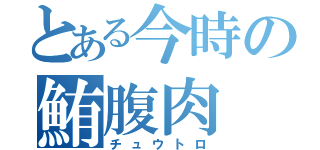 とある今時の鮪腹肉（チュウトロ）