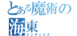 とある魔術の海東（インデックス）