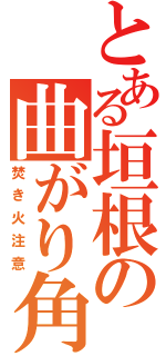 とある垣根の曲がり角（焚き火注意）