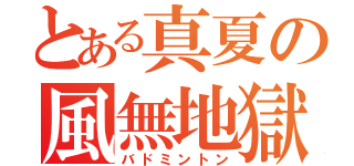 とある真夏の風無地獄（バドミントン）