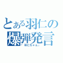 とある羽仁の爆弾発言（「羽仁ちゃん」）