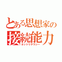 とある思想家の接続能力（ネットリテラシー）