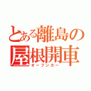 とある離島の屋根開車（オープンカー）