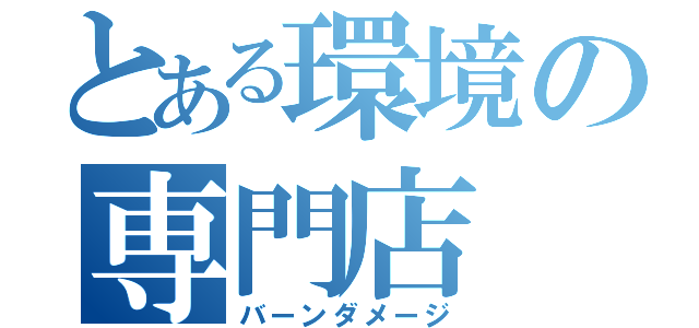 とある環境の専門店（バーンダメージ）