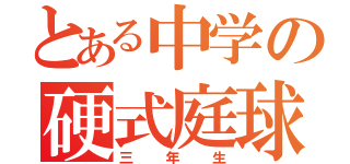 とある中学の硬式庭球部（三年生）