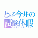 とある今井の試験休暇（パラダイス）