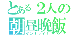 とある２人の朝昼晩飯（ゲン！マイ！）