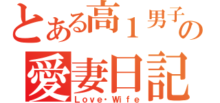 とある高１男子の愛妻日記（Ｌｏｖｅ・Ｗｉｆｅ）