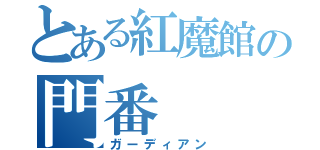 とある紅魔館の門番（ガーディアン）