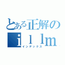 とある正解のｉｌｌｍａｔｉｃｓ（インデックス）