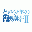 とある少年の活動報告Ⅱ（レポート）