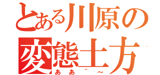 とある川原の変態土方（ああ＾～）