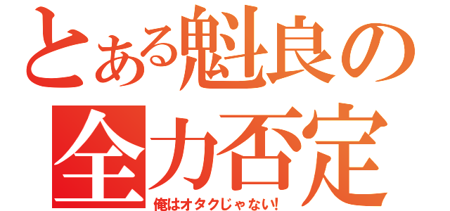 とある魁良の全力否定（俺はオタクじゃない！）