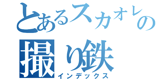 とあるスカオレの撮り鉄（インデックス）