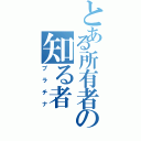 とある所有者の知る者（プラチナ）