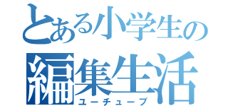 とある小学生の編集生活（ユーチューブ）