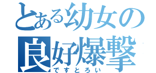 とある幼女の良好爆撃（ですとろい）