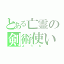 とある亡霊の剣術使い（ようむ）